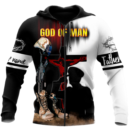 Jesus Father's day Persionalized Your Name 3D All Over Printed Shirts JJ28052102 KT