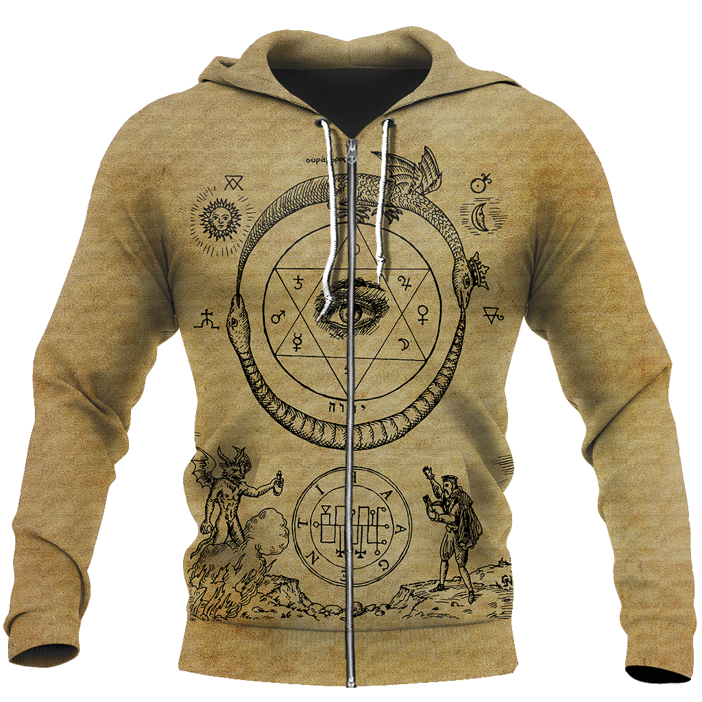 Alchemy 3D All Over Printed Shirts Hoodie JJ140102-Apparel-MP-Zipped Hoodie-S-Vibe Cosy™