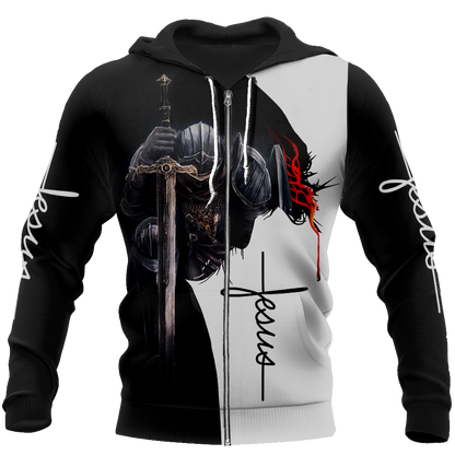 Knight God Jesus 3D All Over Printed Shirt Hoodie For Men And Women JJ060401 - Amaze Style™-Apparel