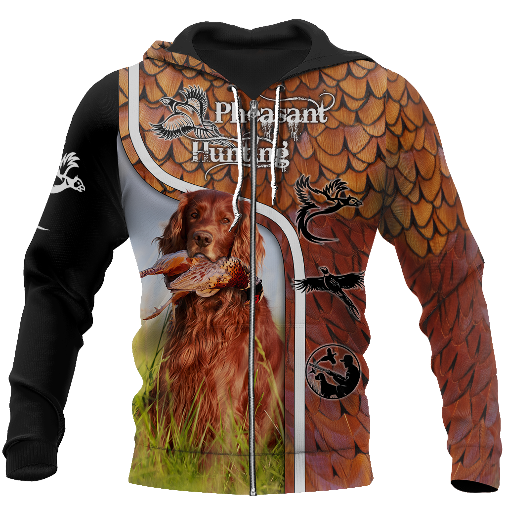 Pheasant Setter Hunting 3D All Over Printed Shirts For Men And Women JJ080202 - Amaze Style™-Apparel