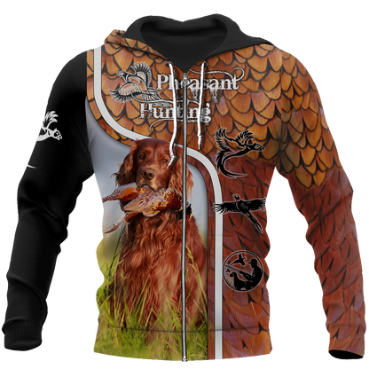 Pheasant Setter Hunting 3D All Over Printed Shirts For Men And Women JJ080202 - Amaze Style™-Apparel