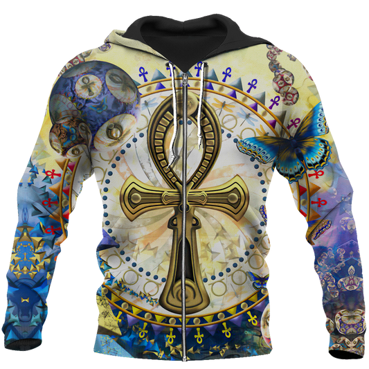 3D All Over Printed Ankh Egypt Hoodie Clothes JJ120203 - Amaze Style™-Apparel