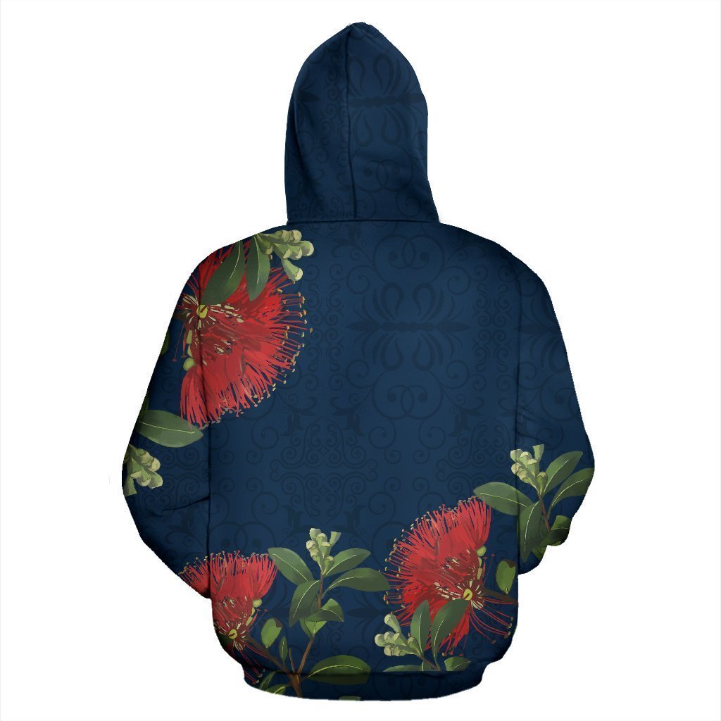 New Zealand Tui and Pohutukawa Zip Up Hoodie PL155 - Amaze Style™-Apparel