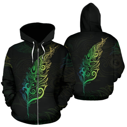 Light Silver Fern New Zealand Hoodie PL158 - Amaze Style™-Apparel