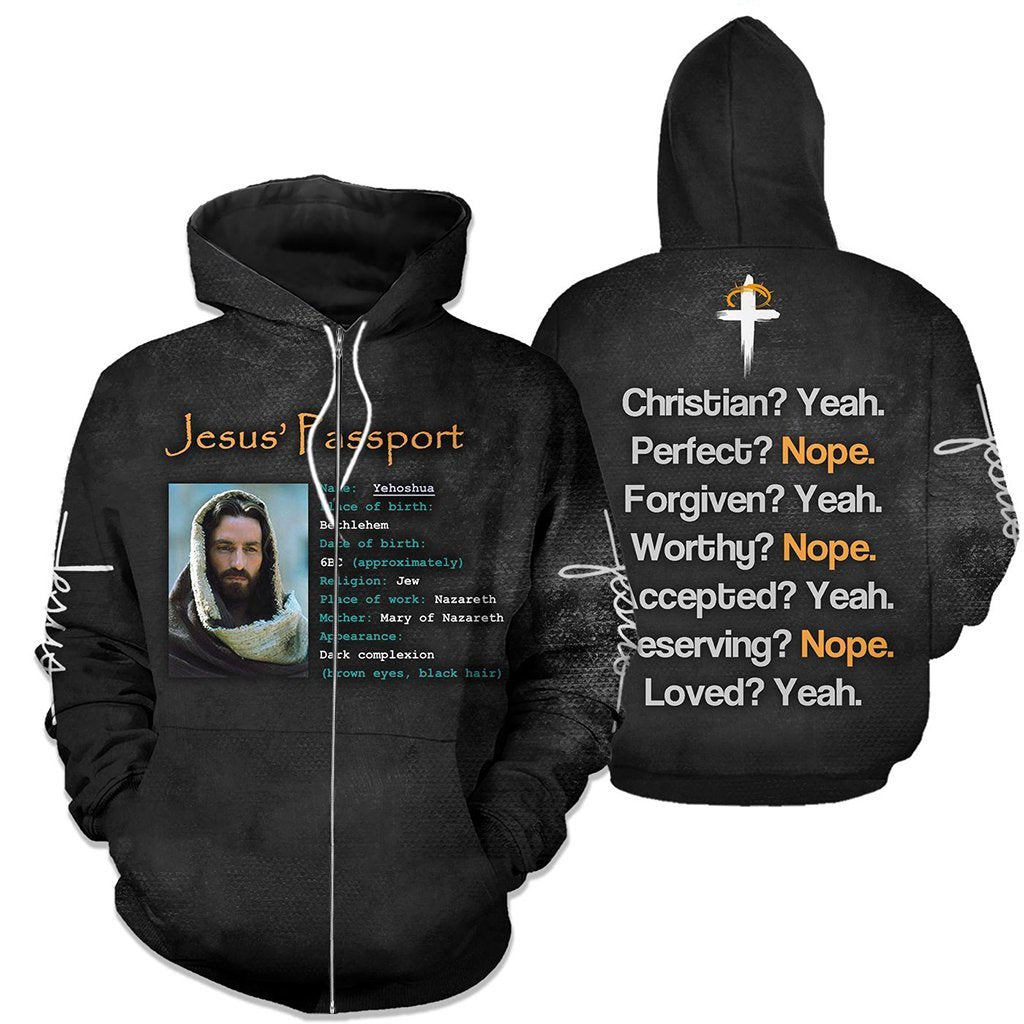 Jesus Passport 3D All Over Printed Shirts For Men and Women PL250303 - Amaze Style™-Apparel