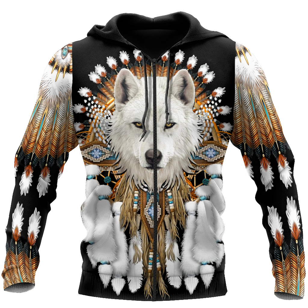Native American Wolf 3D All Over Printed Shirts MP18052002 - Amaze Style™-Apparel