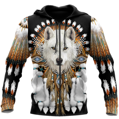 Native American Wolf 3D All Over Printed Shirts MP18052002 - Amaze Style™-Apparel