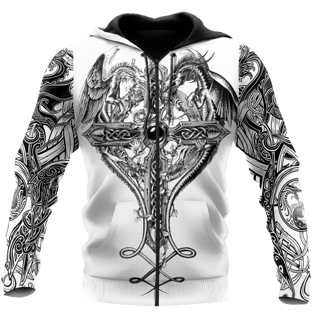 Dragon Tattoo and Dungeon Dragon 3D All Over Printed Shirts For Men and Women JJW20082008