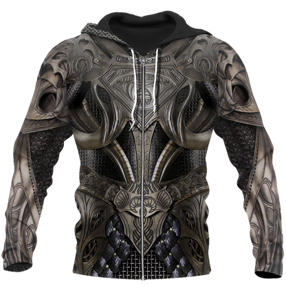 3D Printed Hoodie Chainmail Knight Armor Clothes JJ060304 - Amaze Style™-Apparel