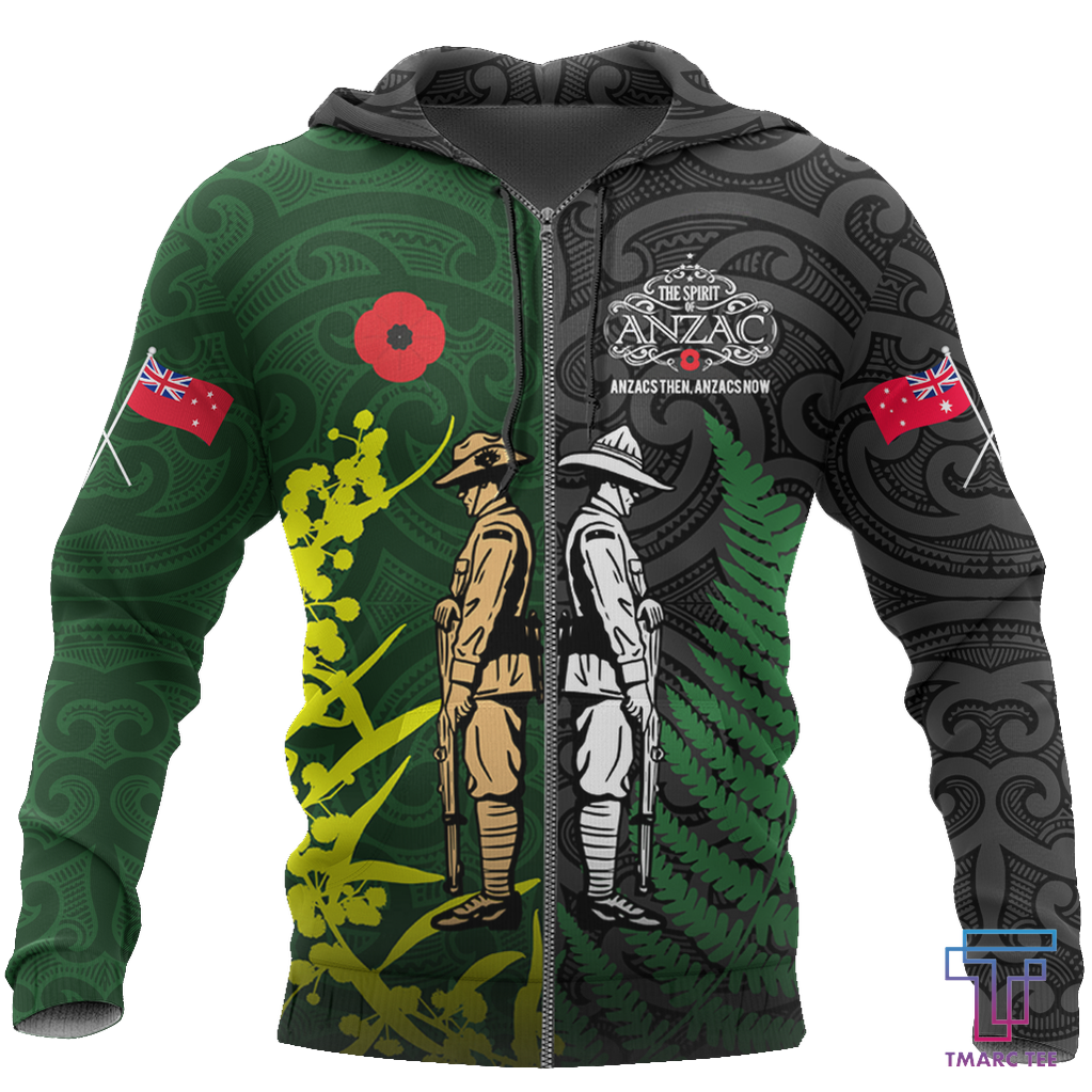 ANZAC day fern-wattle lest we forget Kiwi and Australia Soldier TR050302 - Amaze Style™-Apparel
