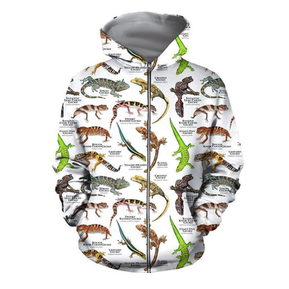 3D All Over Printed Geckos of the World Shirts And Shorts-Apparel-6teenth World-T-Shirt-S-Vibe Cosy™
