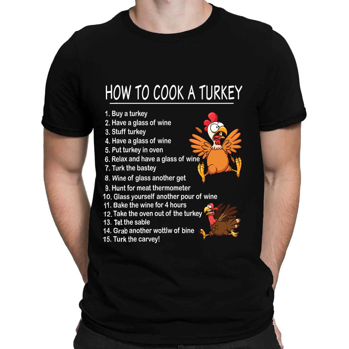 How to Cook A Turkey Thanksgiving Chef Funny Present Xmas Gift