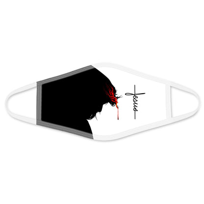 Jesus Face Mask White TQH