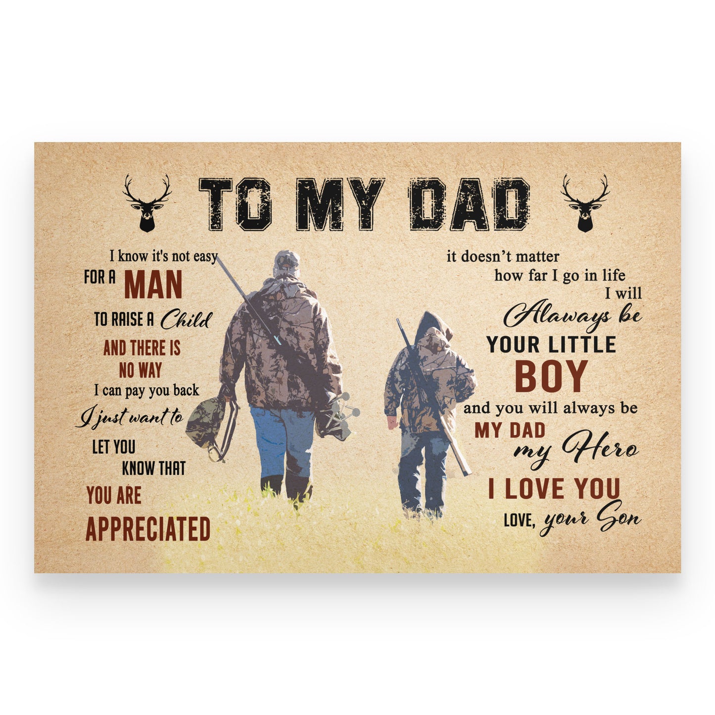 Family Canvas-To My Dad Hunting TA
