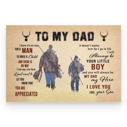 Family Canvas-To My Dad Hunting TA