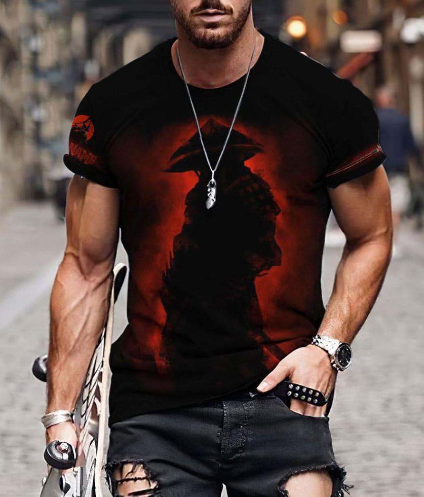 Customize Name Samurai Tattoo Japan 3D All Over Printed Unisex Shirt