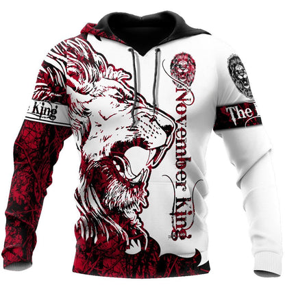 November King Lion 3D All Over Printed Unisex Shirts