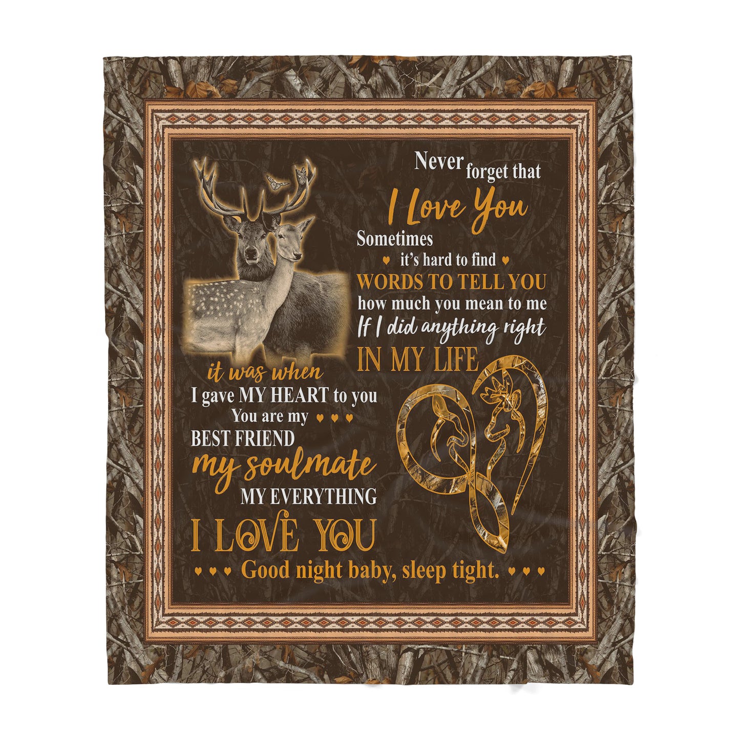 Deer Hunting  Sherpa Blanket - Couple Blanket TN