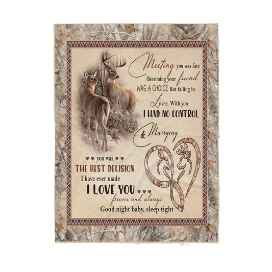 Love Deer Romantic Sherpa Blanket TN