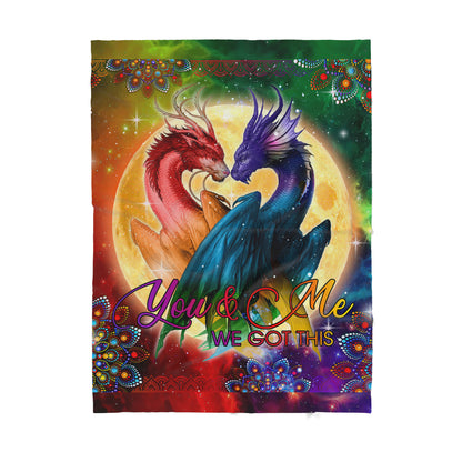 Dragon Couple Sherpa Blanket TP