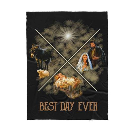 Premium Christian Jesus Best Day Ever Blanket - Best gift for Christian - sherpa blanket TT