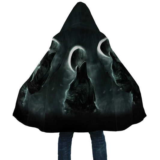 Wolf 3D All Over Printed Unisex Zip Cloak