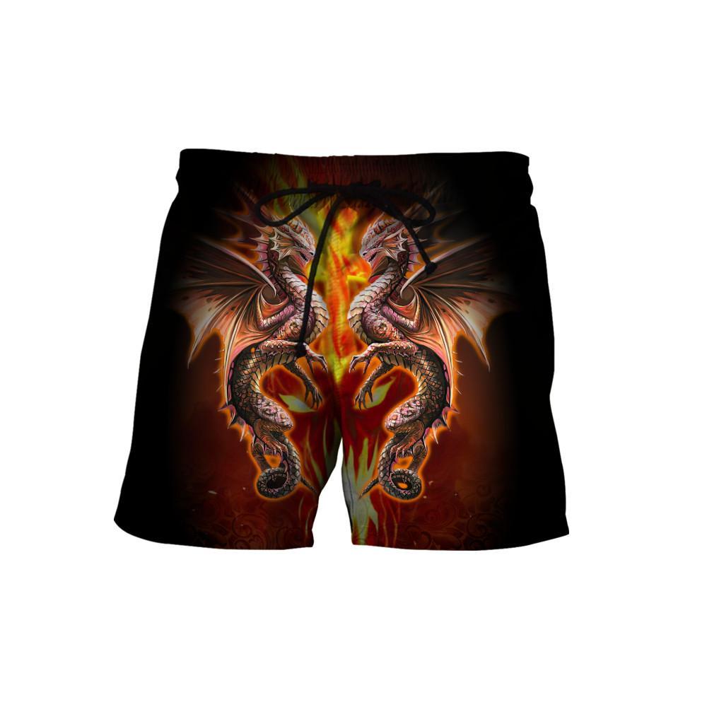 Premium Fire Flame Dragon All Over Printed Shirts For Men And Women MEI