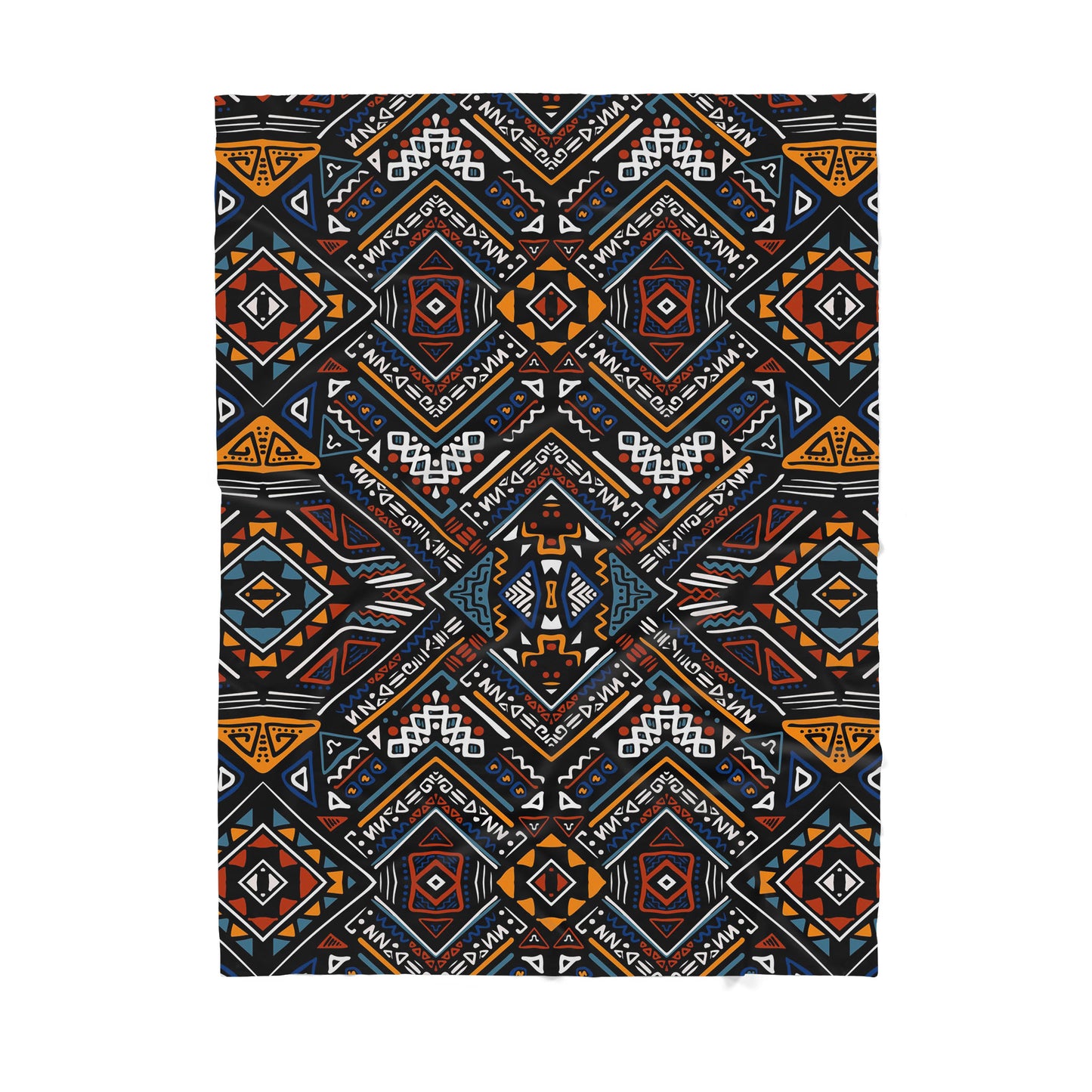 Custom Blanket - African Pattern - Deluxe Sherpa Blanket ML