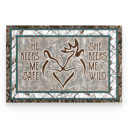 Deer Couple Canvas- Wedding Anniversary TA