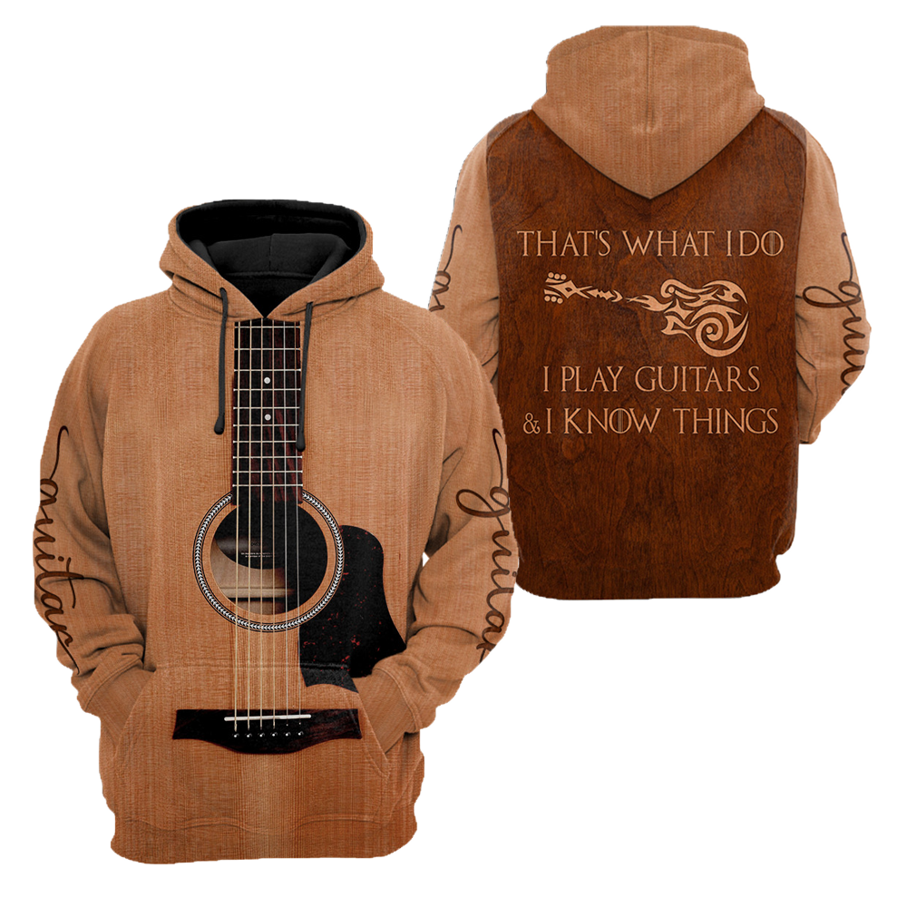 Guitar 3D That's What I do I Play Guitars And I Know Things All Over Printed Shirts For Men And Women TR09012104
