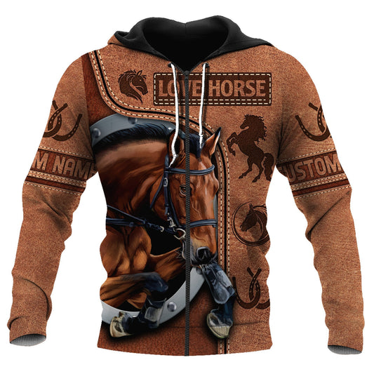 Customize Name Horse 3D All Over Printed Unisex Shirt