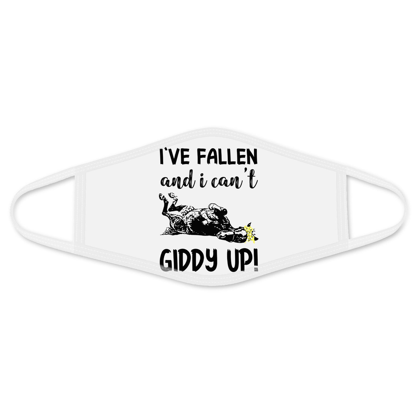 Giddy Up Face Mask White MEI