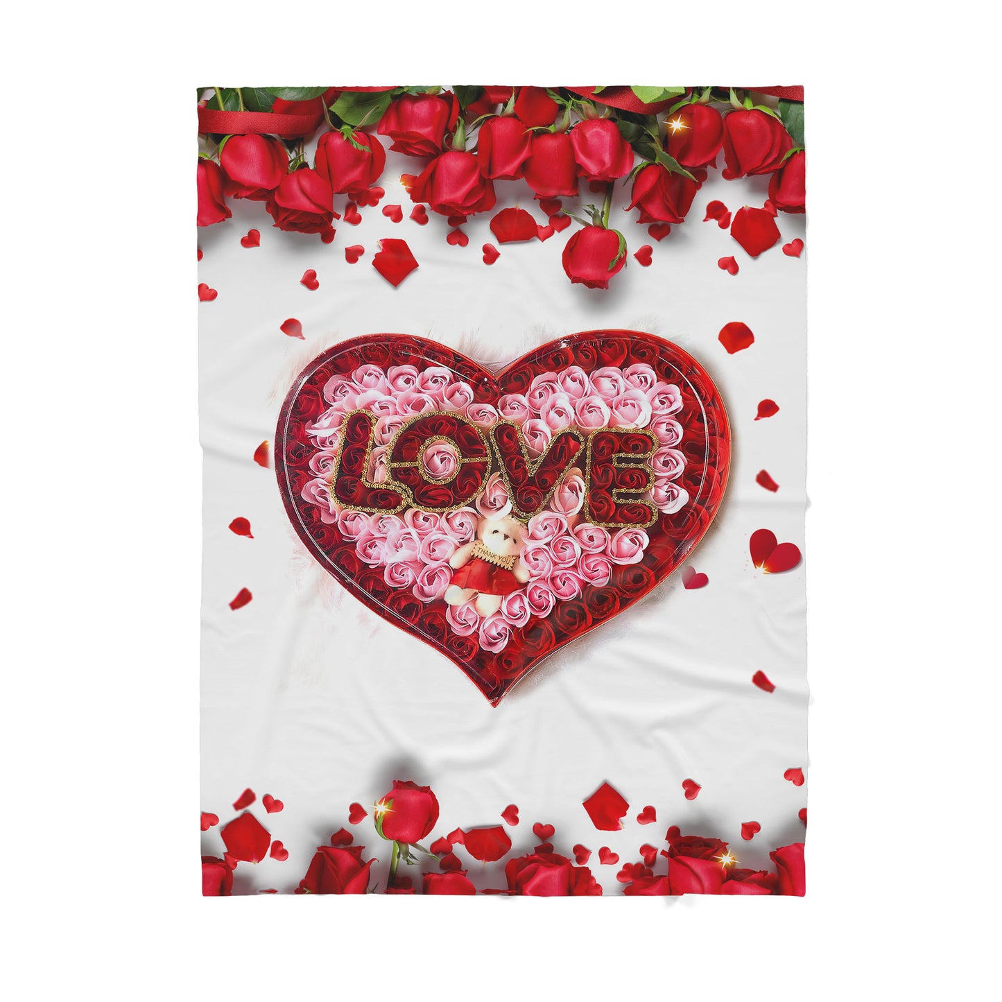 Happy Valentine Day Sherpa Blanket