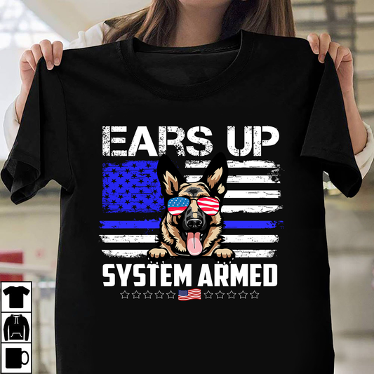 Ears Up System Armed K9 Dog Special Gift For Policeman