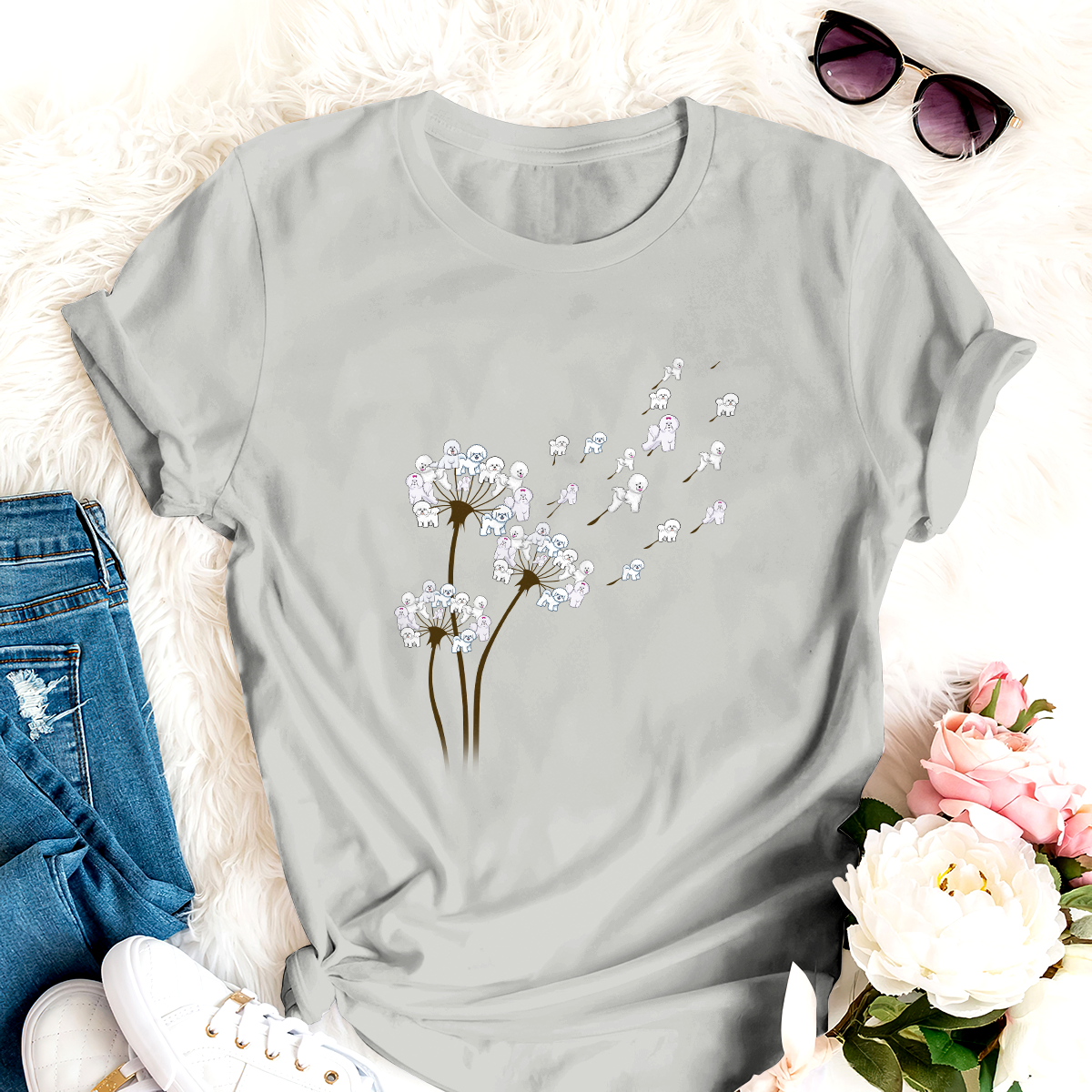 Bichon Dandelion Flower Special Amazing Gift For Dog Lover