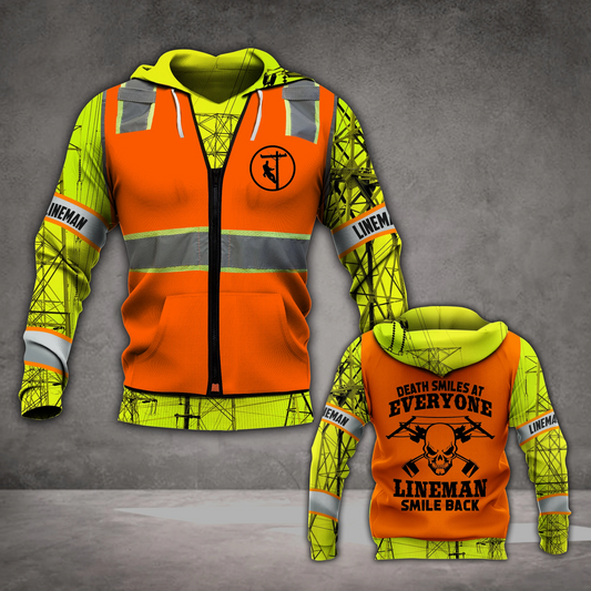 Premium 3D Printed Lineman Dad Hoodie MEI