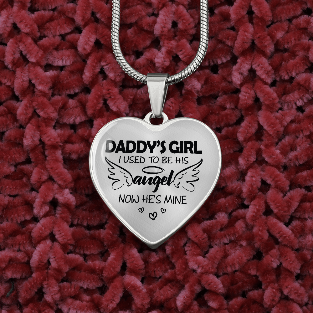 Daddy's Girl I Used To Be His Angel Heart Necklace