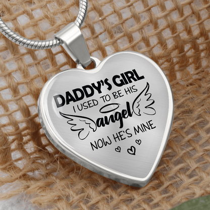 Daddy's Girl I Used To Be His Angel Heart Necklace