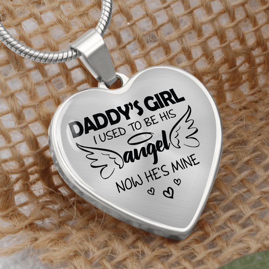 Daddy's Girl I Used To Be His Angel Heart Necklace