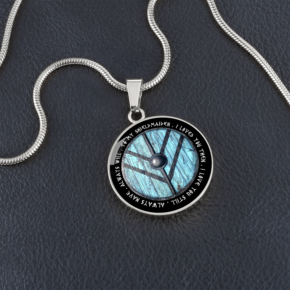 To My Shieldmaiden - Lagertha Shield Necklace - Viking Jewelry - Personalized Viking Gifts - for Viking Wife - for Viking Girlfriend Gift