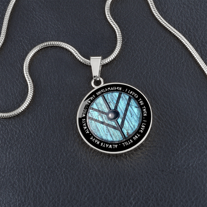 To My Shieldmaiden - Lagertha Shield Necklace - Viking Jewelry - Personalized Viking Gifts - for Viking Wife - for Viking Girlfriend Gift