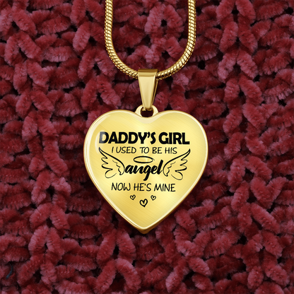 Daddy's Girl I Used To Be His Angel Heart Necklace