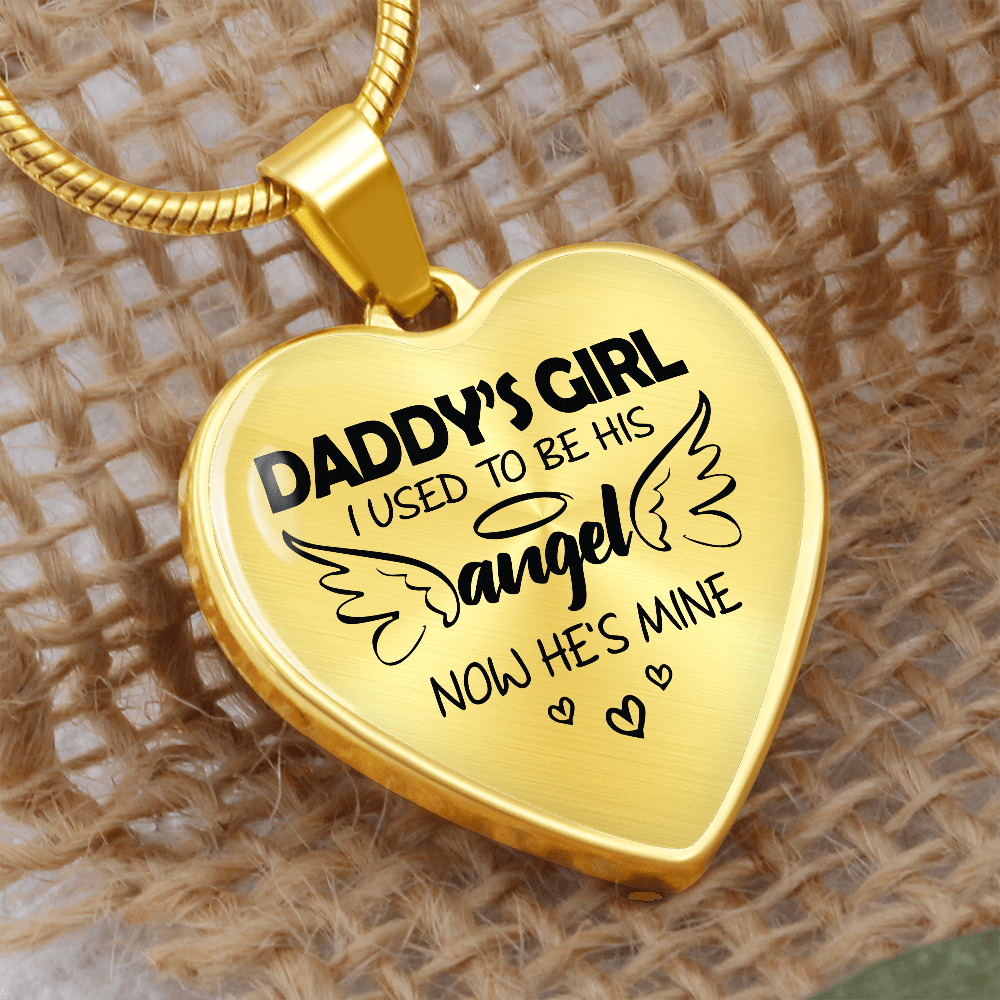 Daddy's Girl I Used To Be His Angel Heart Necklace