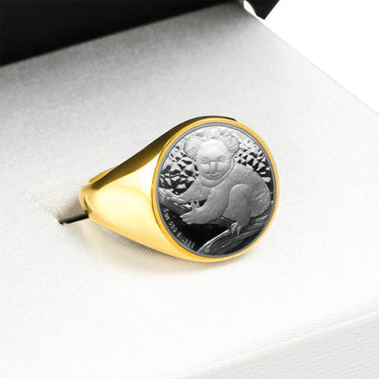 Koala Coin Ring Australia 09 K5 - Amaze Style™-RINGS