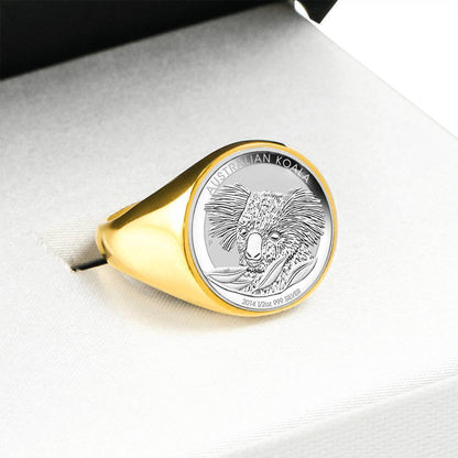 Koala Coin Ring Australia 04 K5 - Amaze Style™-RINGS