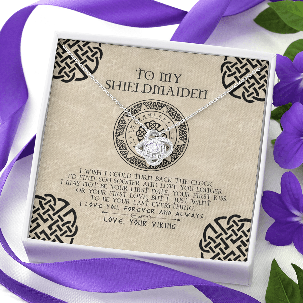 VIKING SYMBOL BE YOUR LAST EVERYTHING LOVE KNOT NECKLACE GIFT FOR SHIELDMAIDEN