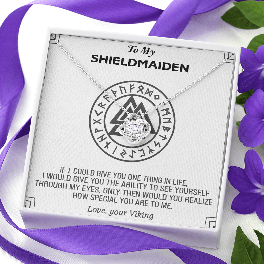 TO MY SHIELDMAIDEN NECKLACE, GIFT FOR VIKING WIFE, VIKING JEWELRY, LAGERTHA JEWELRY, VIKING NECKLACE WOMAN