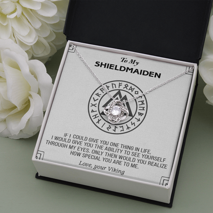 TO MY SHIELDMAIDEN NECKLACE, GIFT FOR VIKING WIFE, VIKING JEWELRY, LAGERTHA JEWELRY, VIKING NECKLACE WOMAN