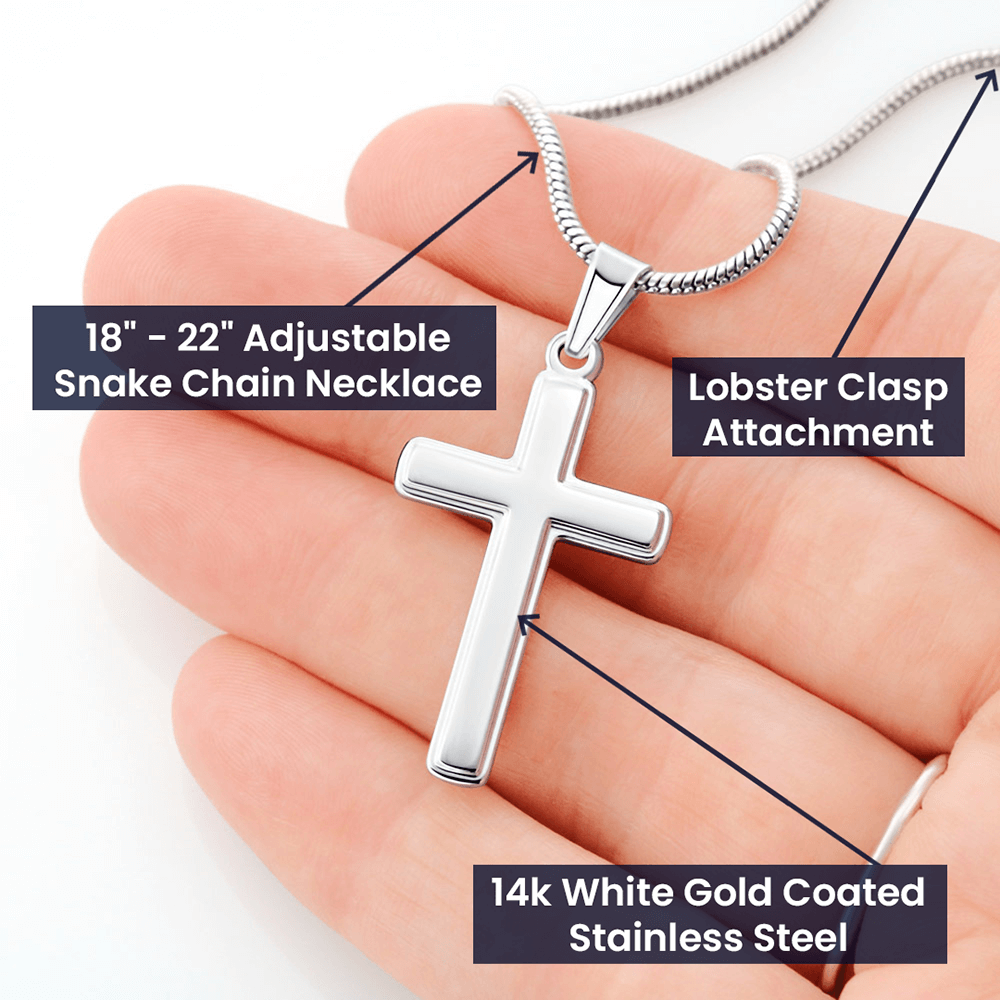 To my Viking Man, cross Necklace for man, Viking Gift for Husband, NORSEMAN JEWELRY
