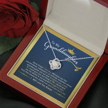 To My Granddaughter - Love Knot Necklace